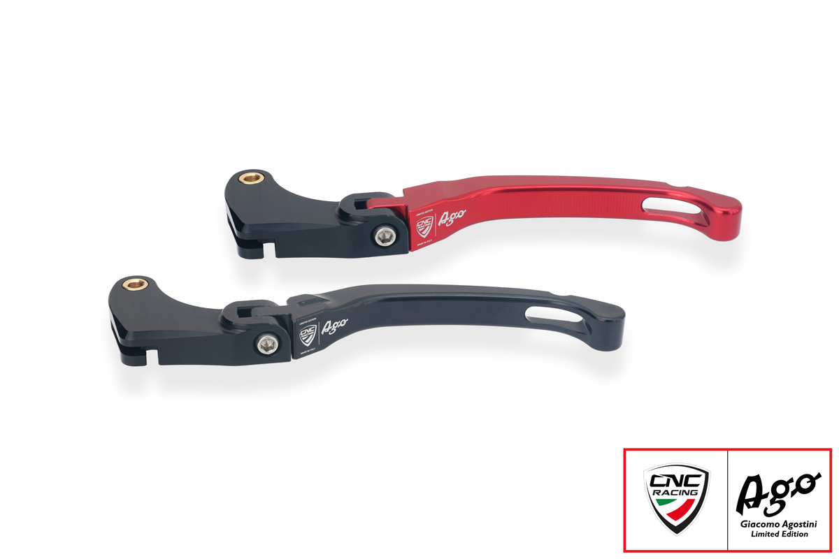 CNC Racing GIACOMO AGOSTINI LIMITED EDITION Billet RACE Folding Clutch Lever for MV Agusta F3 675 / 800 and Superveloce - 190mm CNC Racing GIACOMO AGOSTINI LIMITED EDITION Billet RACE Folding Clutch Lever for MV Agusta F3 675 / 800 and Superveloce - 190mm